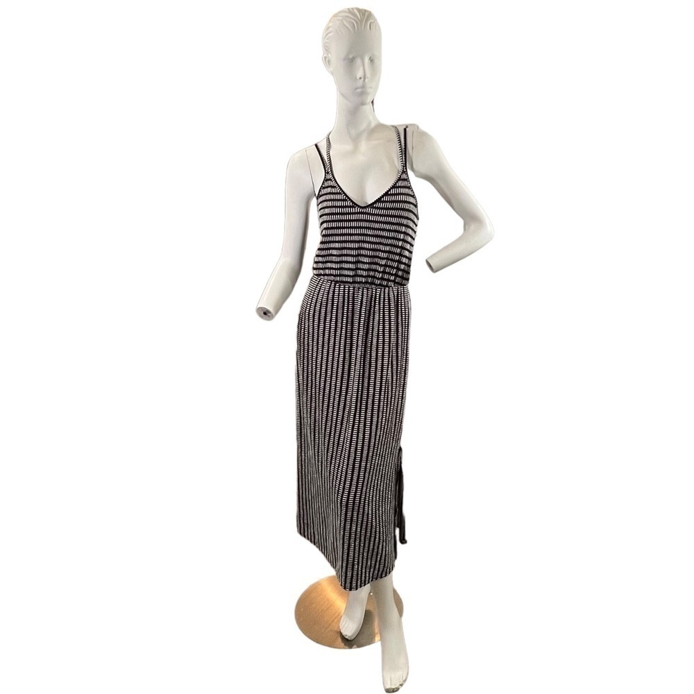 Anthropologie Black White Caution to the Wind Maxi Dress Medium